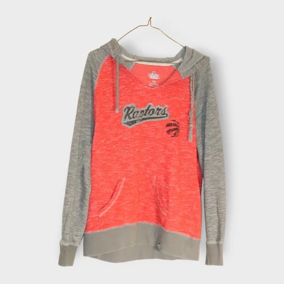 MAJESTIC  RAPHTERS WOMENS SIZE L GREY AND RED SPORTS SWEATWHIRT HOODIE - Picture 4 of 6